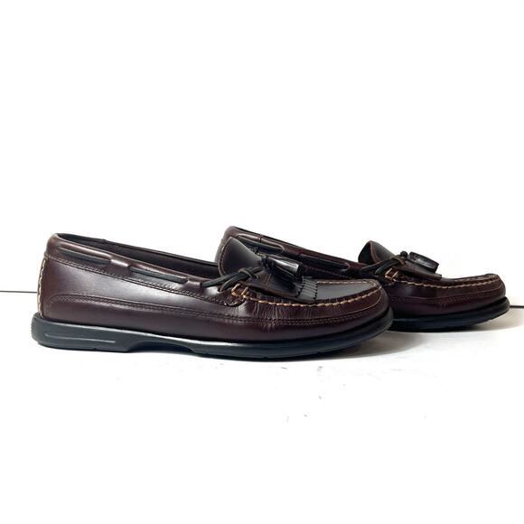 Sperry Men 10.5M Brown Leather Classic Comfort Casual Slip On Tassel Fringe Shoe - Picture 4 of 11